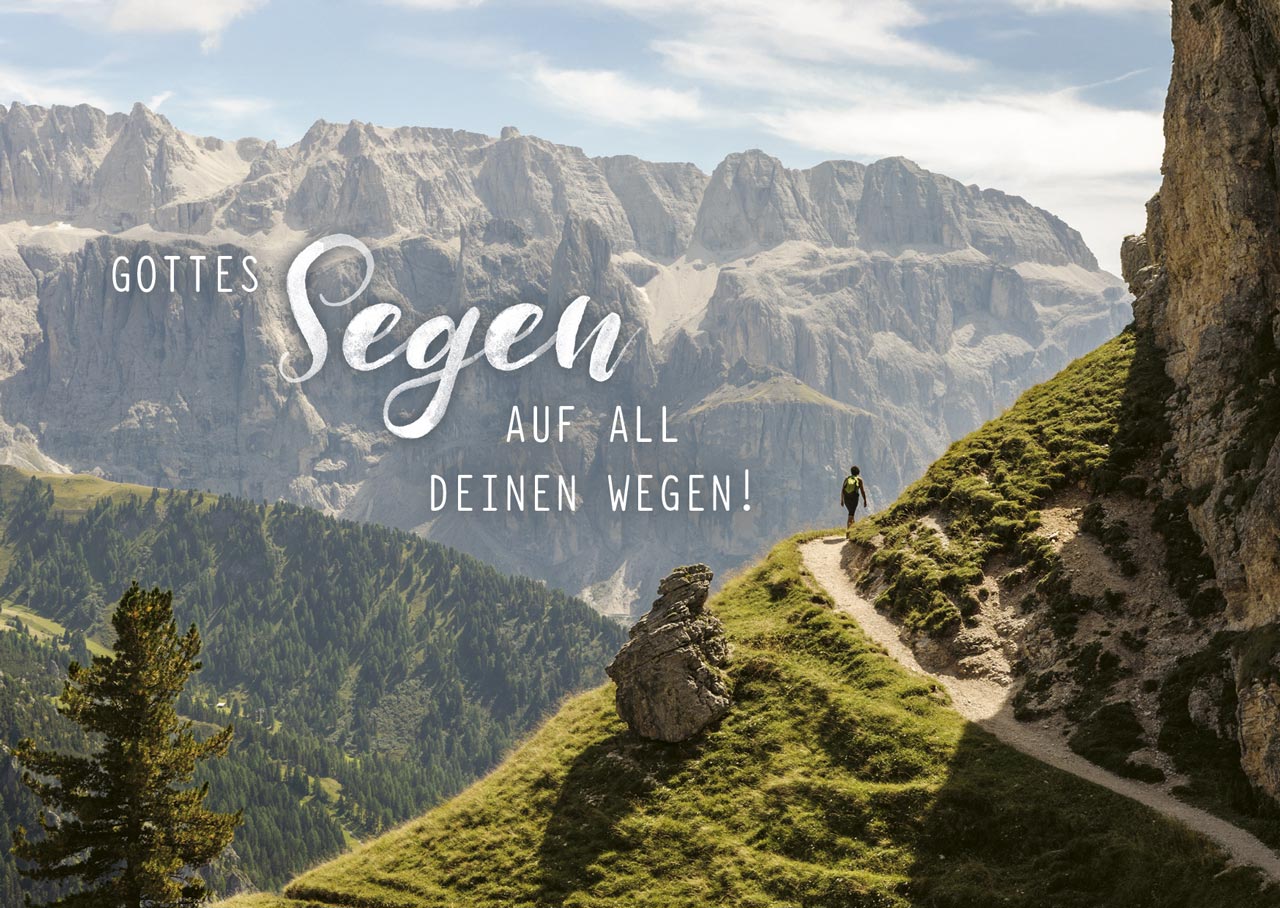 Postkarte Gottes Segen auf all deinen Wegen 12 Ex.
