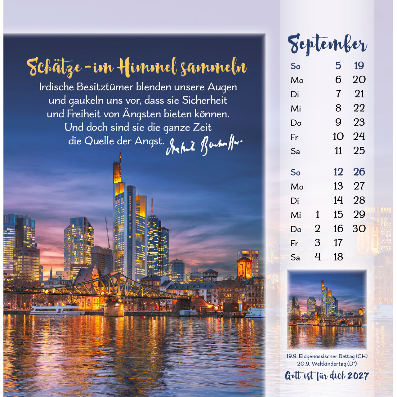 Gott ist für dich 2027 - Postkartenkalender