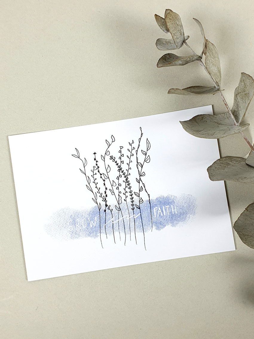 Postkarten 10 Stück - Grow in Faith