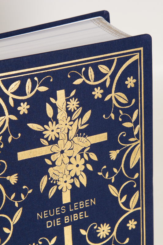 Neues Leben. Die Bibel - Gold/Marineblau