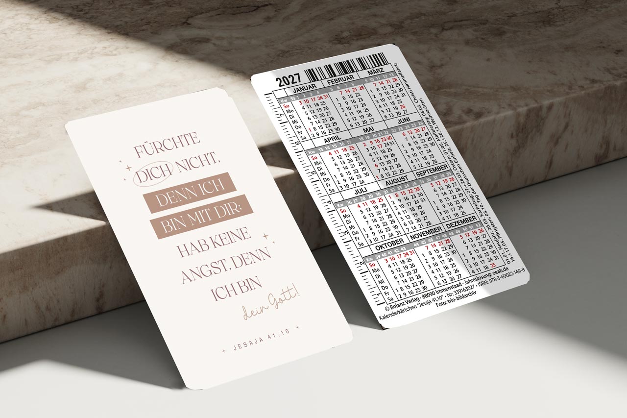 Fürchte dich nicht - Spielkartenkalender