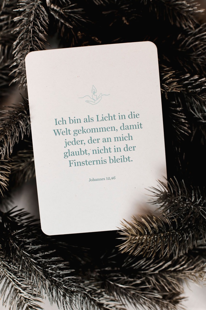 Postkarte - Ich bin als Licht in die Welt gekommen (Einzelkarte)