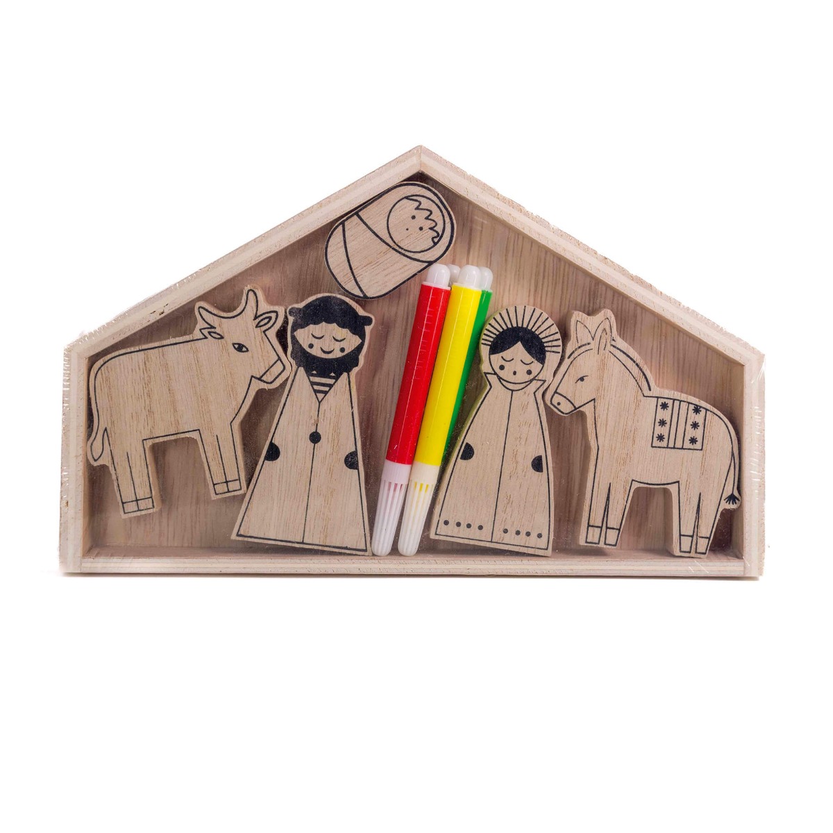 Krippe Heilige Familie zum Anmalen
