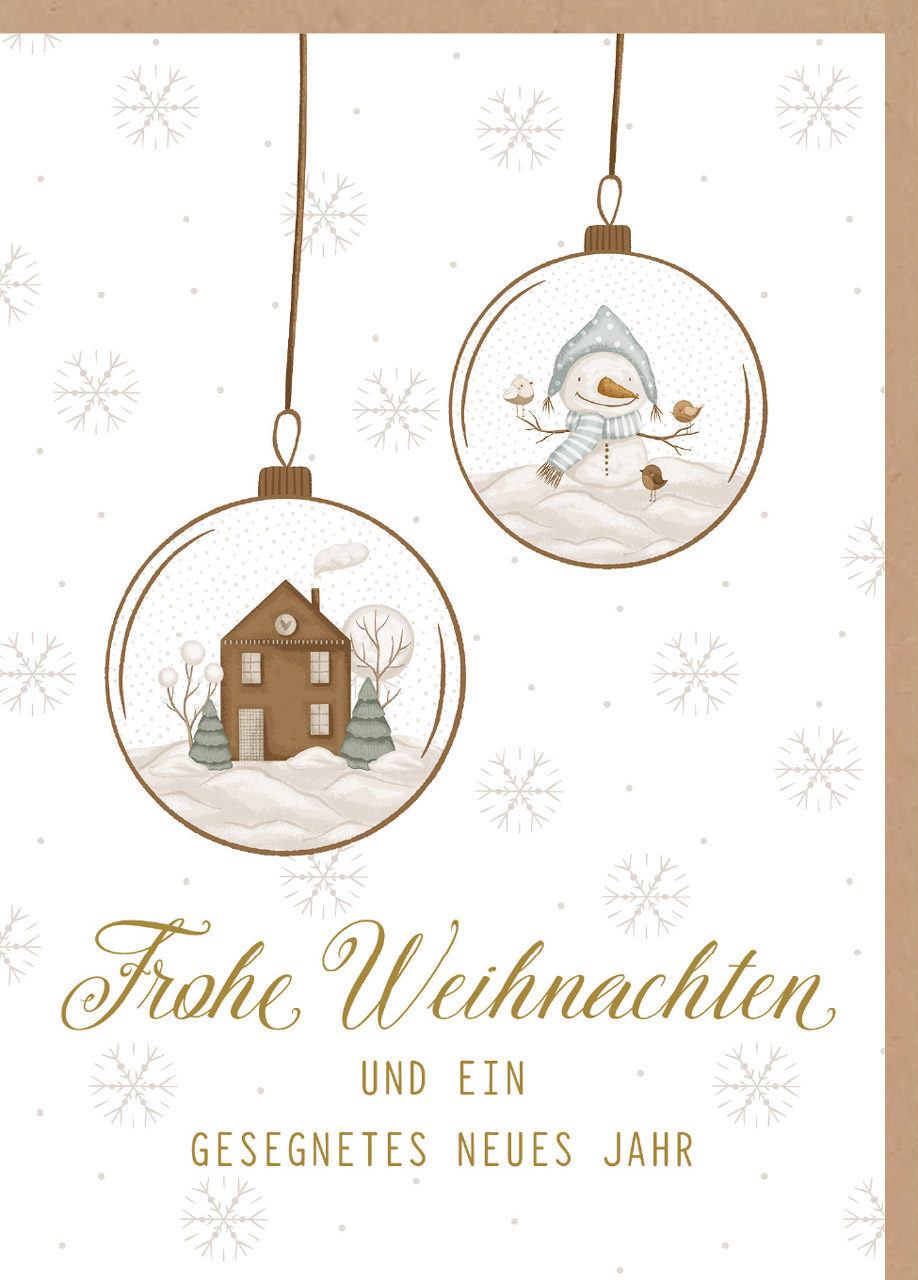 Faltkarte 'Frohe Weihnachten und ein gesegnetes neues Jahr'