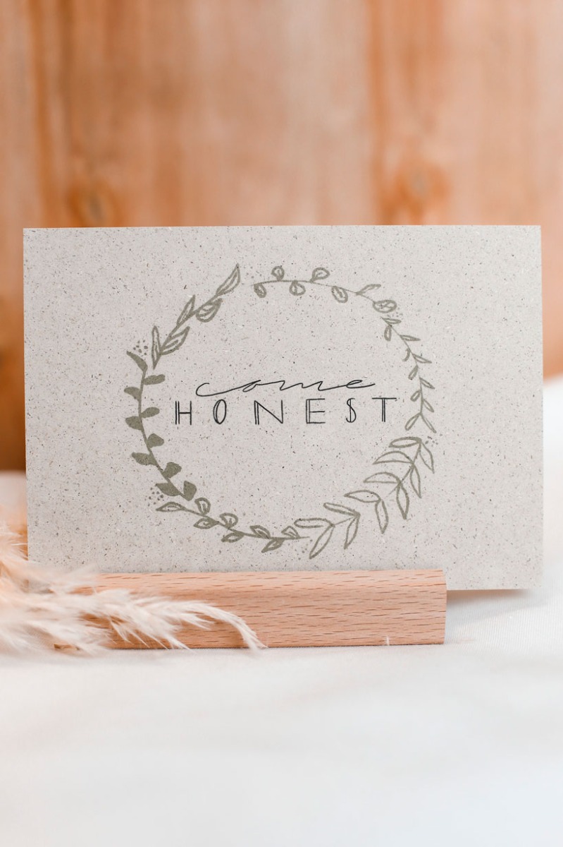 Postkarte - Come Honest (Einzelkarte)