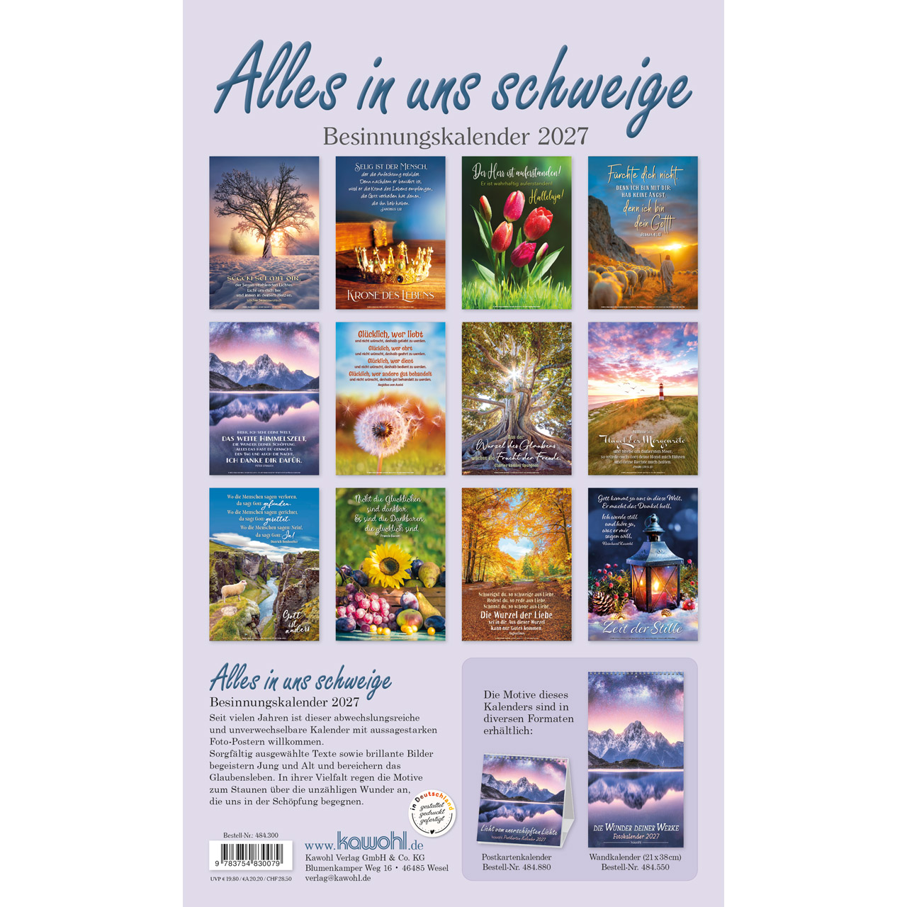 Alles in uns schweige 2027 - Wandkalender