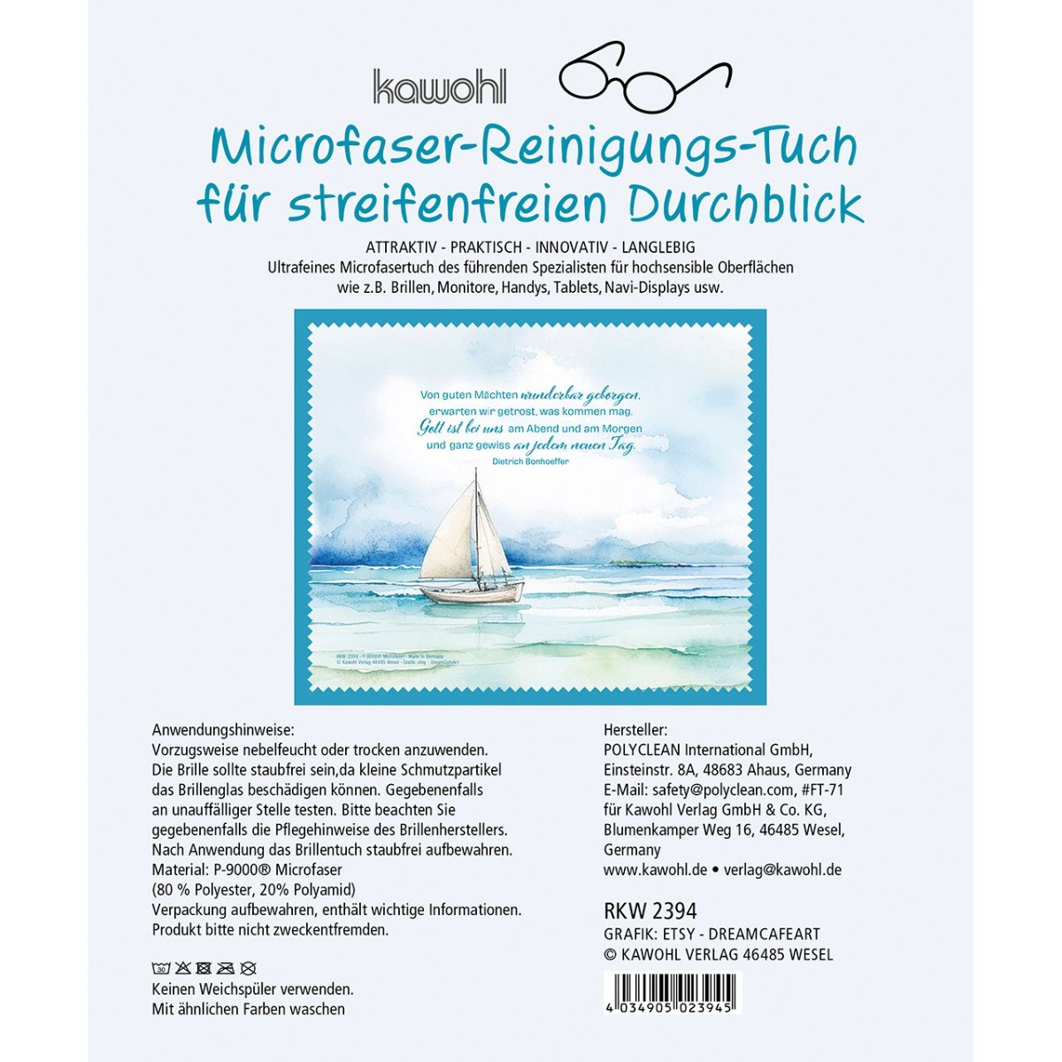 Von guten Mächten wunderbar geborgen - Brillenputztuch