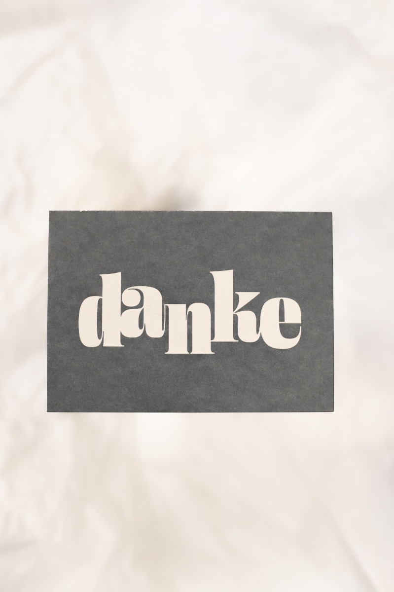 Postkarte  - Danke (Einzelkarte)