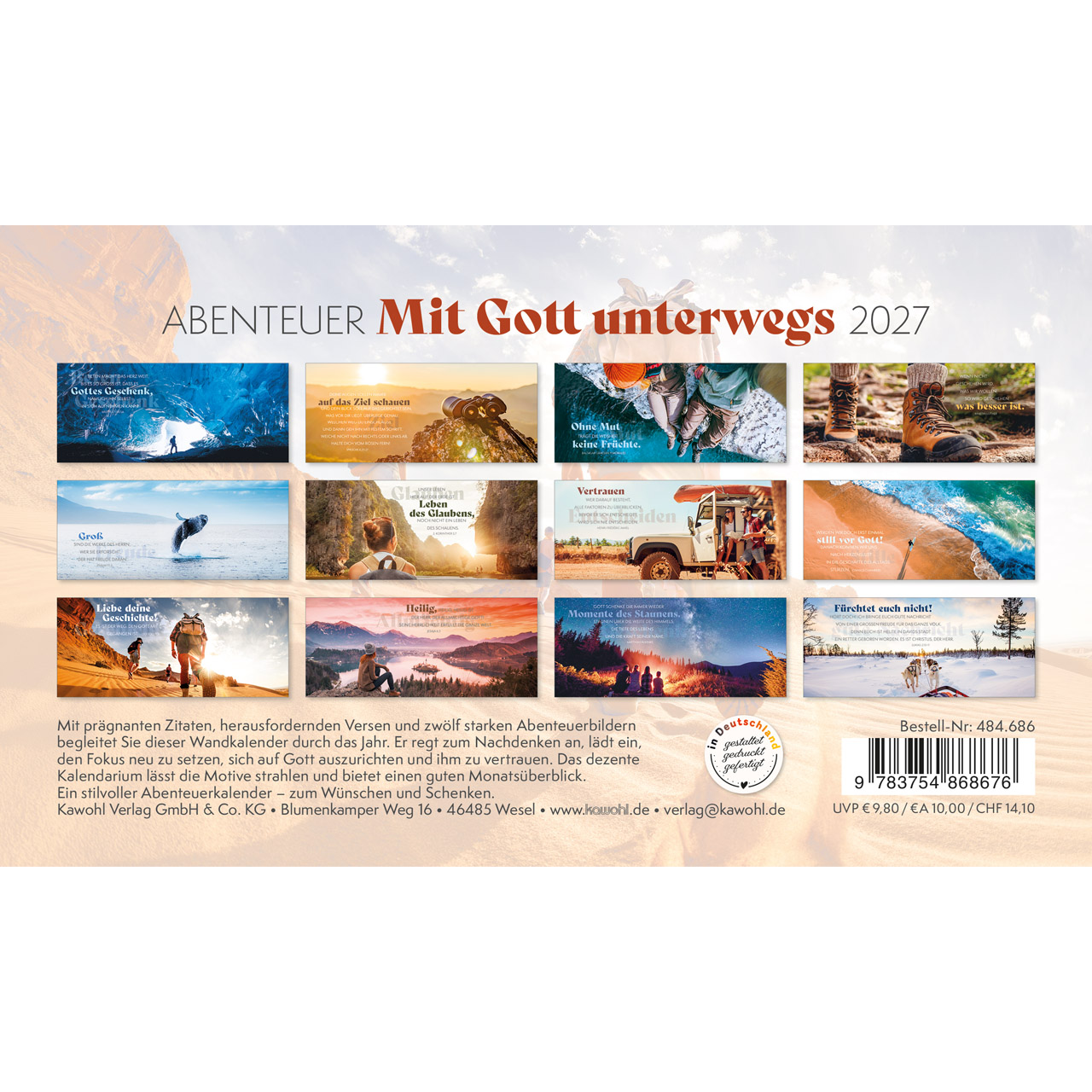 Abenteuer - Mit Gott unterwegs 2027 - Postkartenkalender