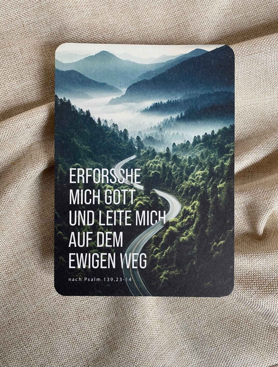 Postkarte - Erforsche mich Gott (Einzelkarte)