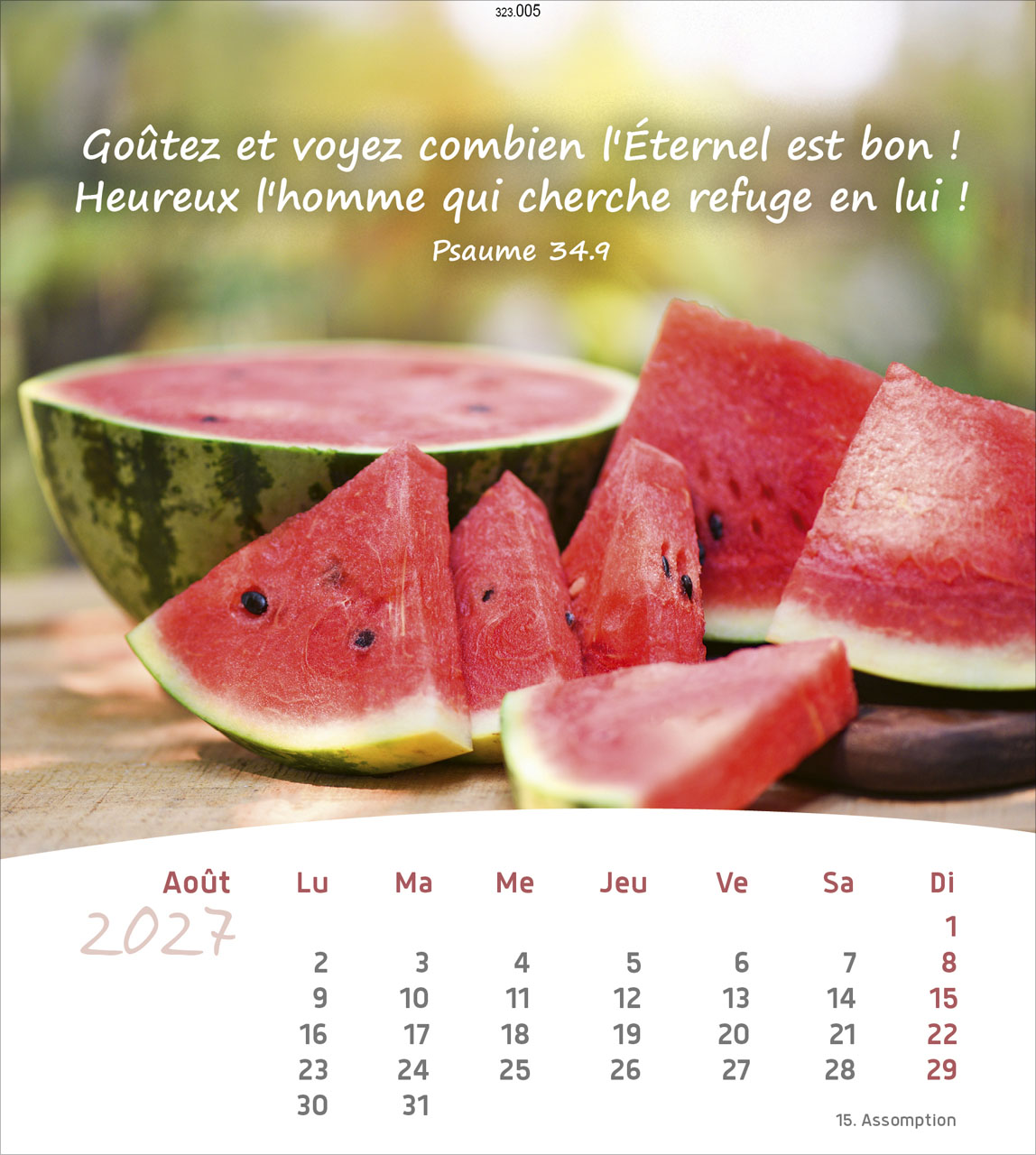 Leben für Dich 2027 - Verteilkalender Französisch