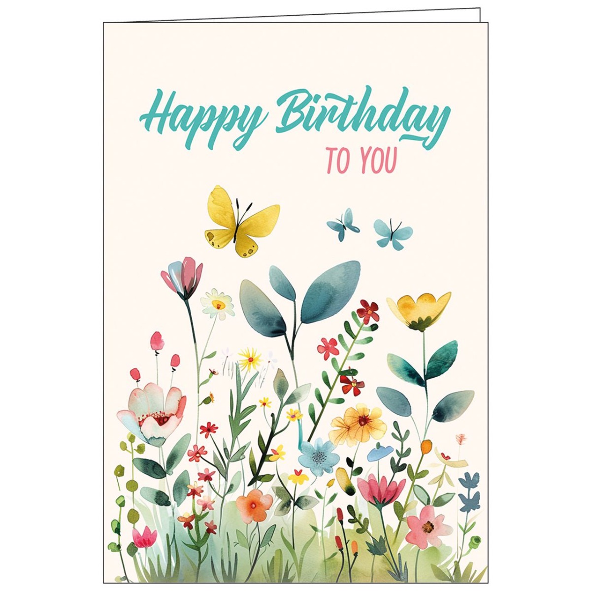 Faltkarte Happy Birthday to you