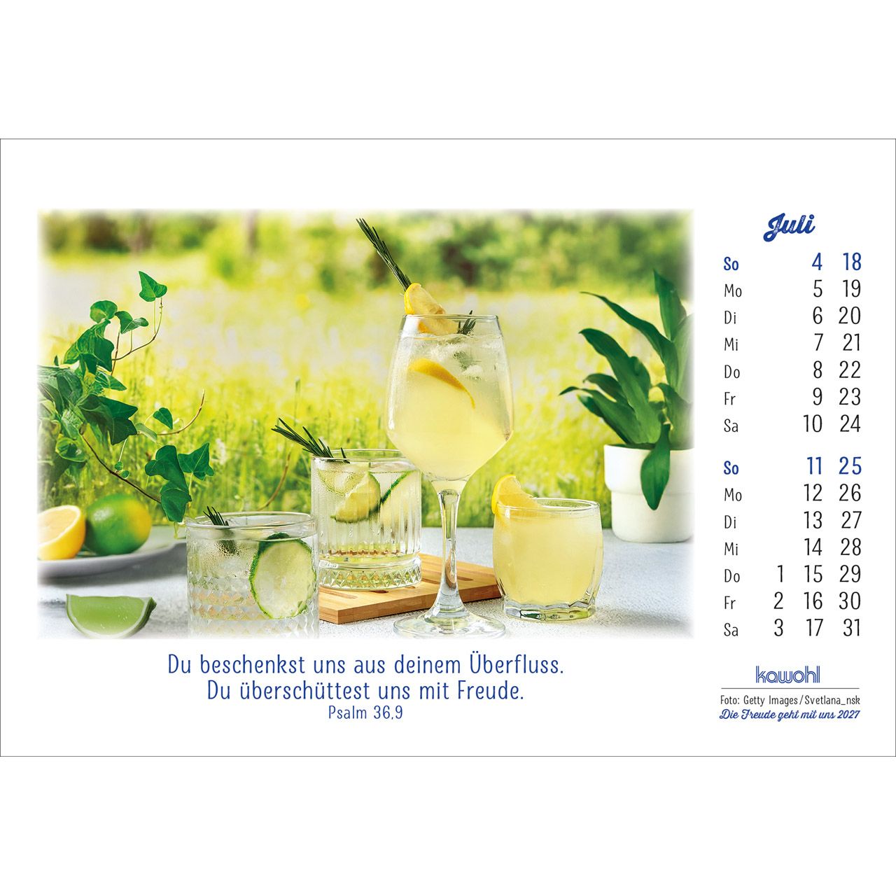 Die Freude geht mit uns 2027 - Aufstellkalender