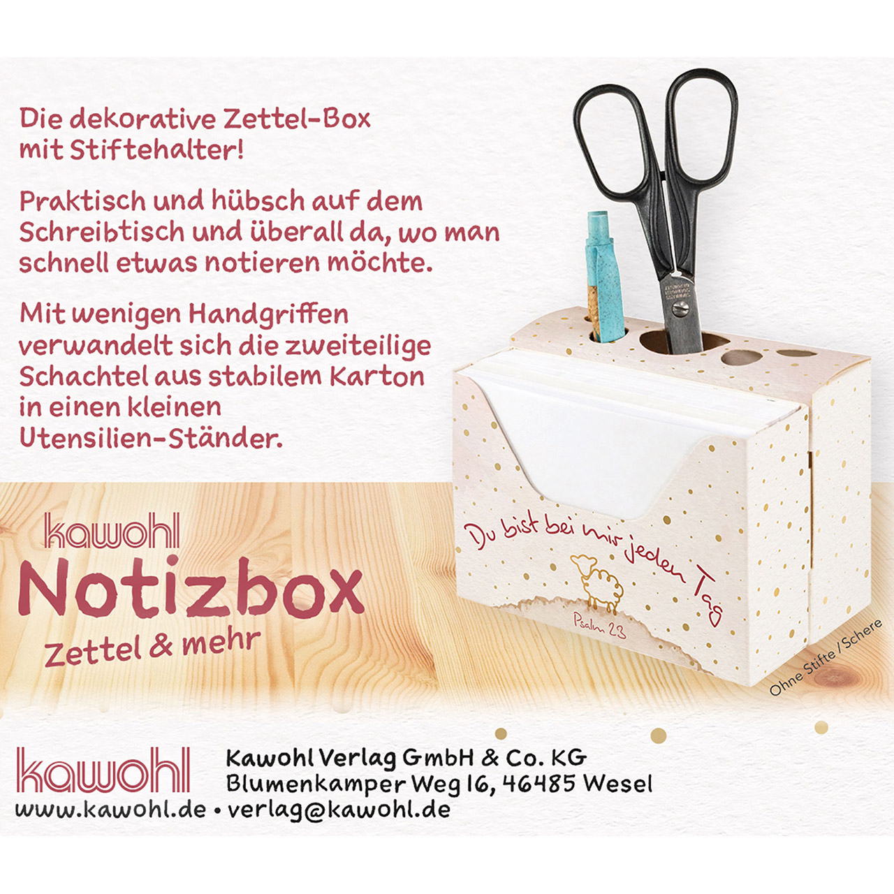 Notizbox 'Du bist bei mir jeden Tag'