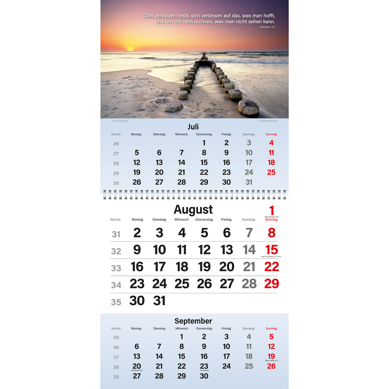 Gott segne meinen Tag 2027 - Wandkalender Timer