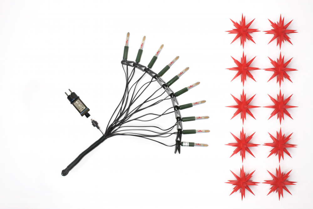Herrnhuter Sternenkette A1s rot (LED)