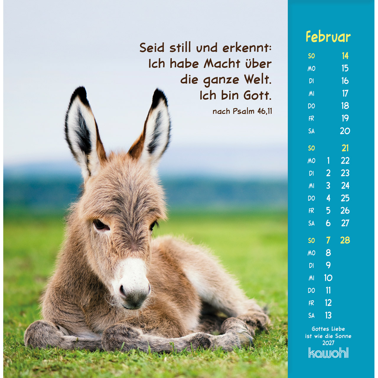 Gottes Liebe ist wie die Sonne 2027 - Postkartenkalender
