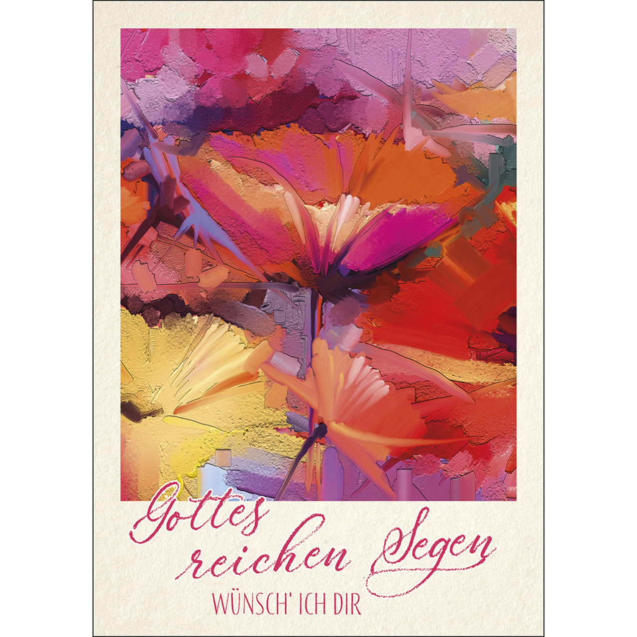 Postkarte 'Gottes reichen Segen wünsch' ich dir.' 12 Ex.