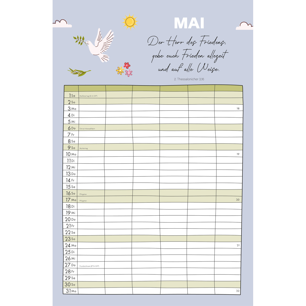 Familienplaner 2027 - Wandkalender