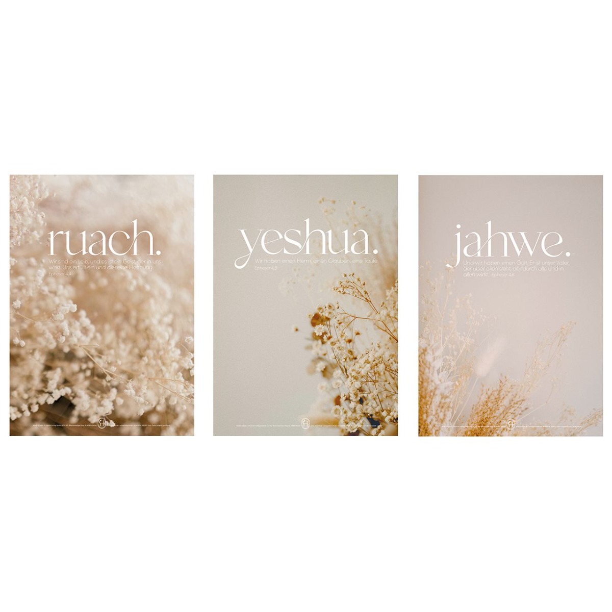 ruach. yeshua. jahwe. - Poster 3er Set A3
