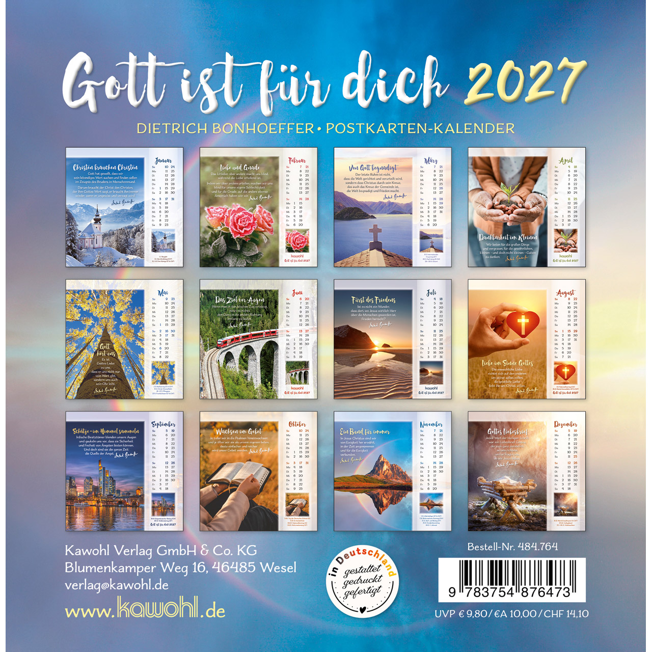 Gott ist für dich 2027 - Postkartenkalender