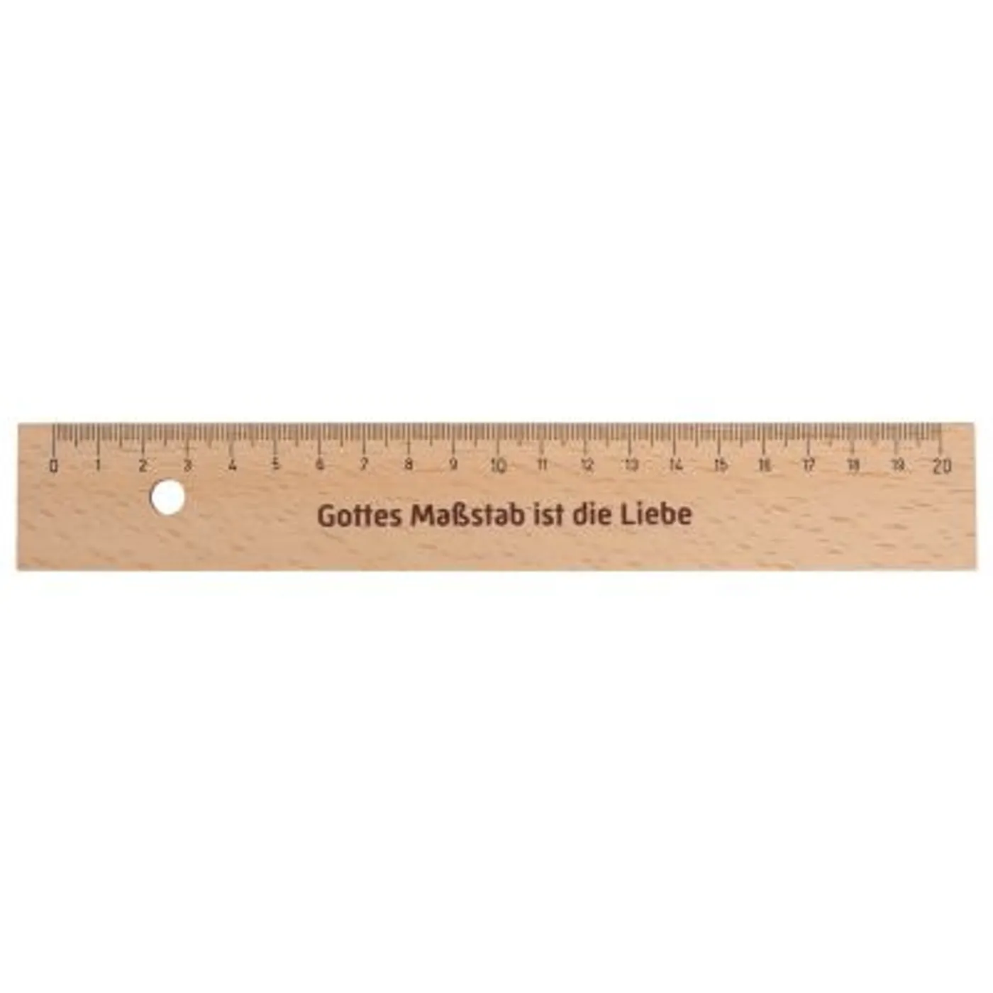 Holzlineal "Gottes Maßstab ist die Liebe"