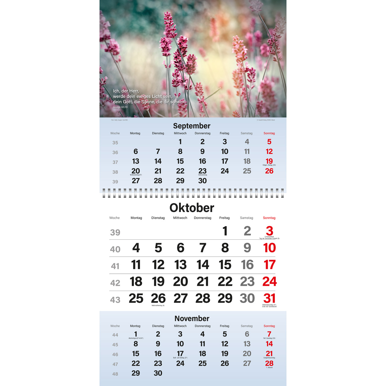 Gott segne meinen Tag 2027 - Wandkalender Timer
