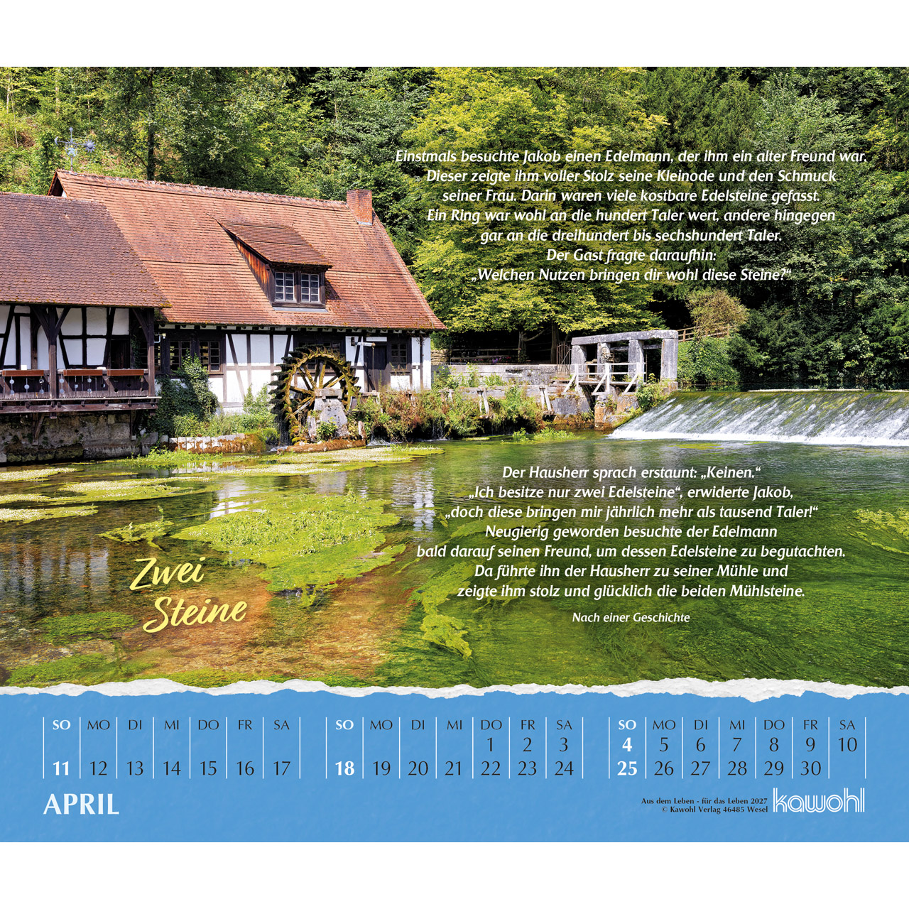Aus dem Leben für das Leben 2027 - Postkartenkalender