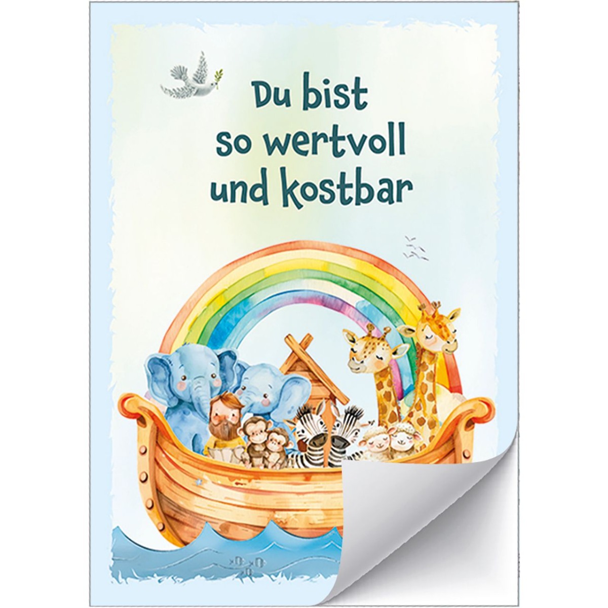 Aufkleber-Grußkarte 12 Ex.-Du bist so wertvoll und kostbar