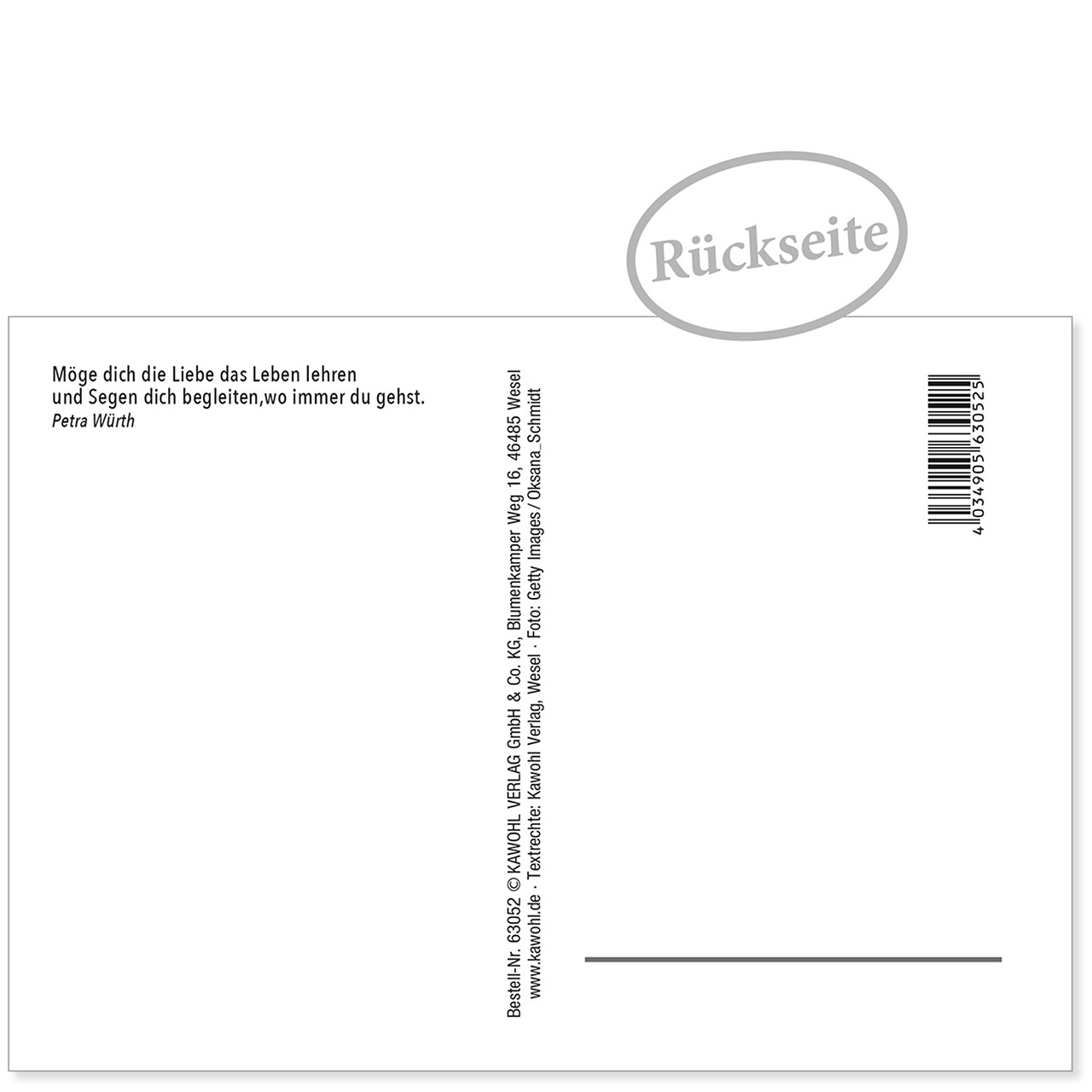 Postkarte 'Von Herzen viele gute Wünsche' 12 Ex.