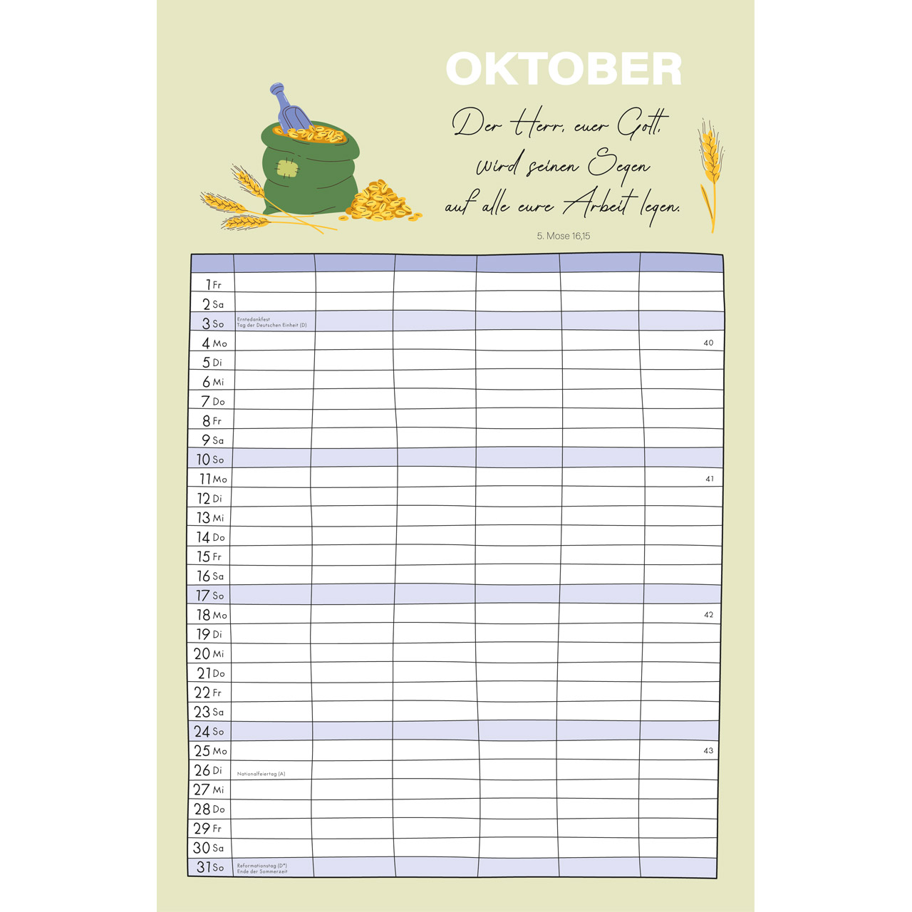 Familienplaner 2027 - Wandkalender