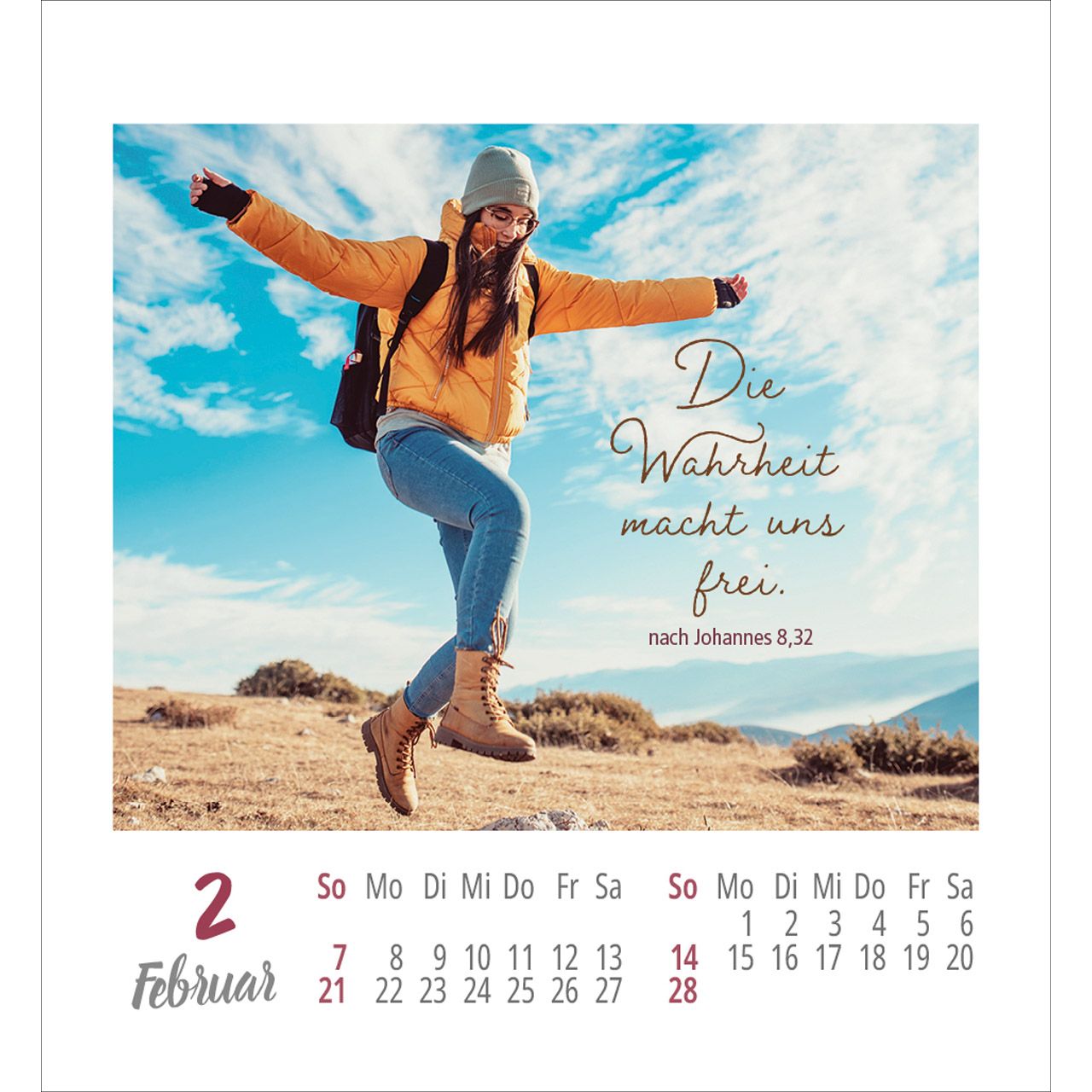 Frei sein & leben 2027 - Aufkleber-Kalender