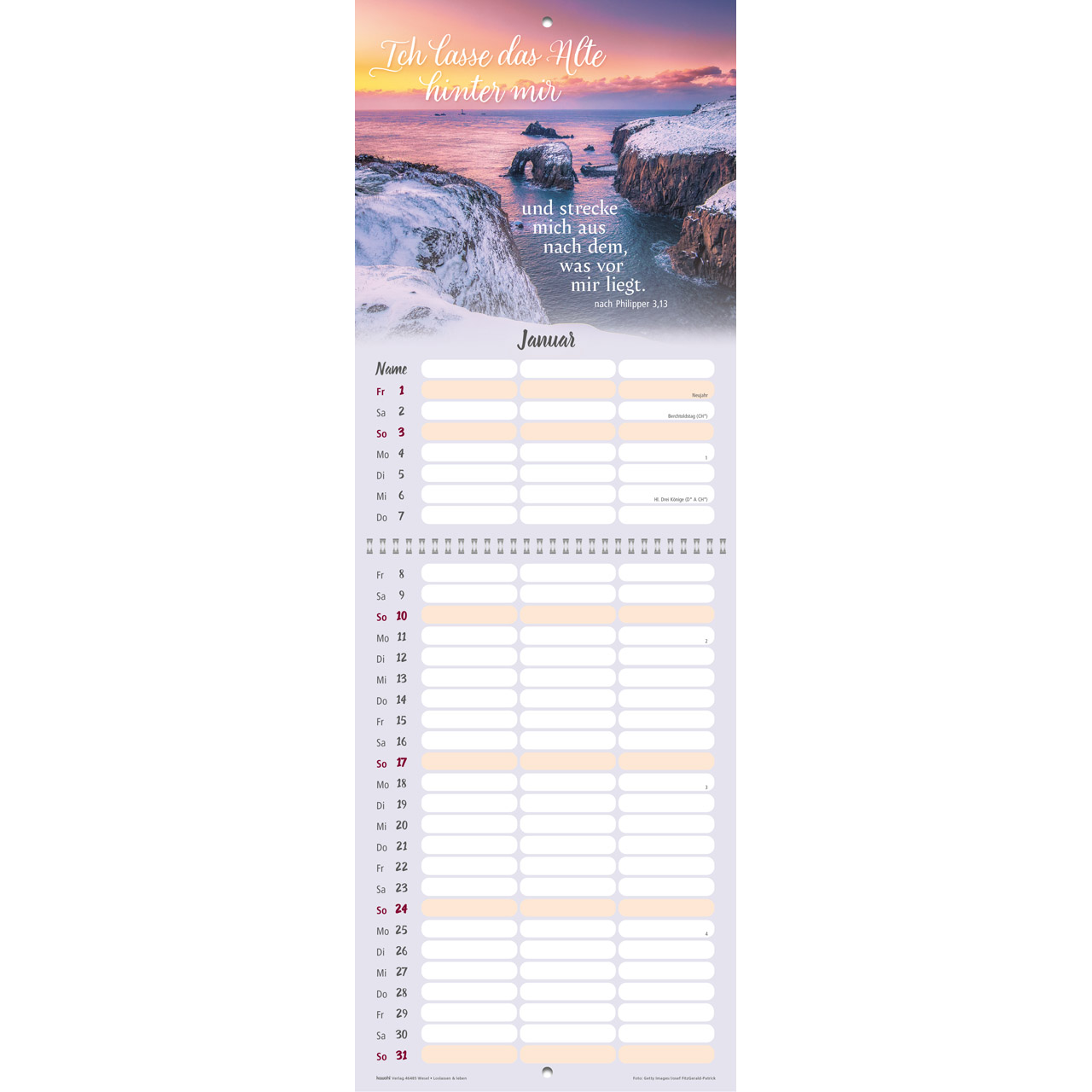Loslassen & leben 2027 - Wandkalender Terminer
