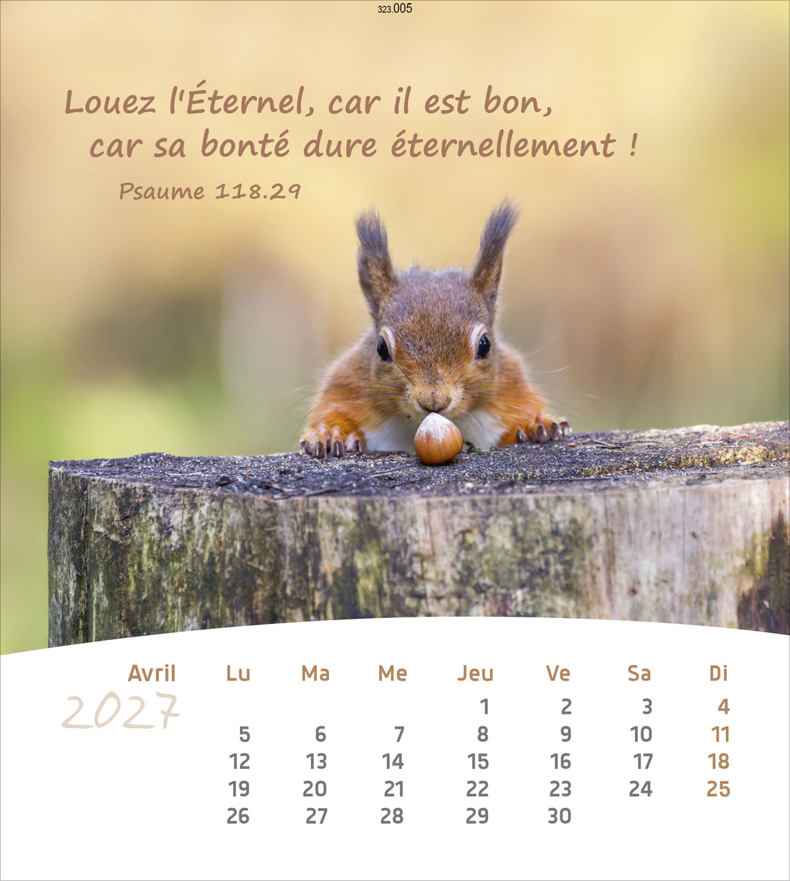 Leben für Dich 2027 - Verteilkalender Französisch