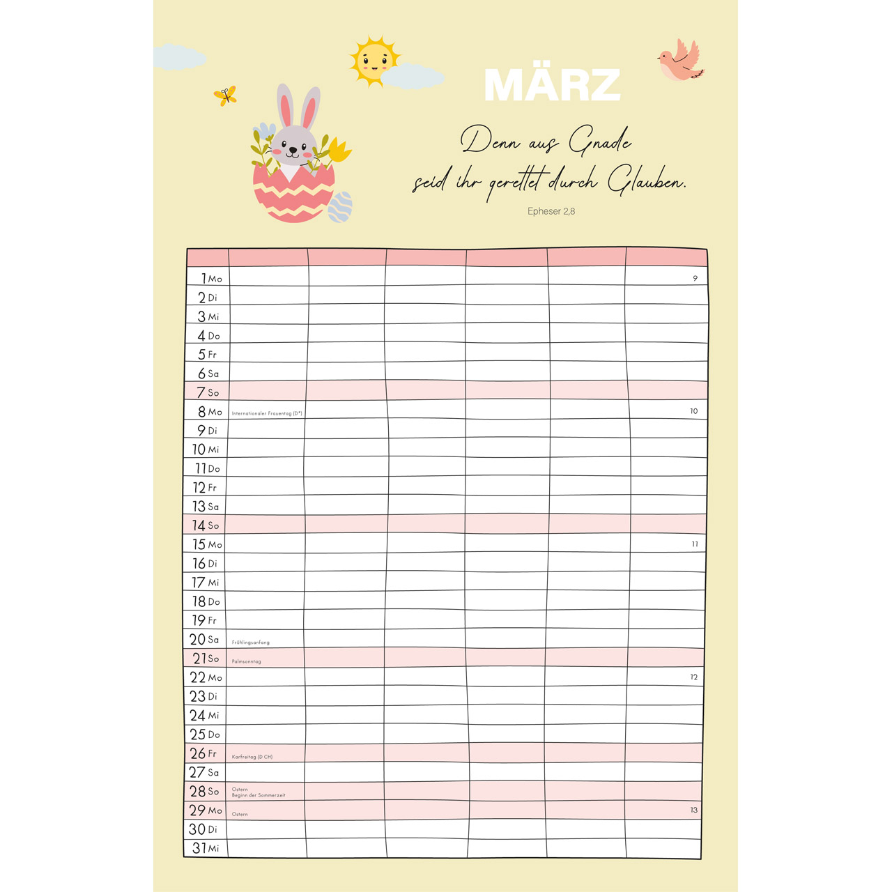Familienplaner 2027 - Wandkalender