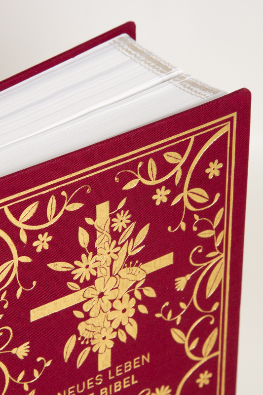Neues Leben. Die Bibel - Gold/Bordeauxrot
