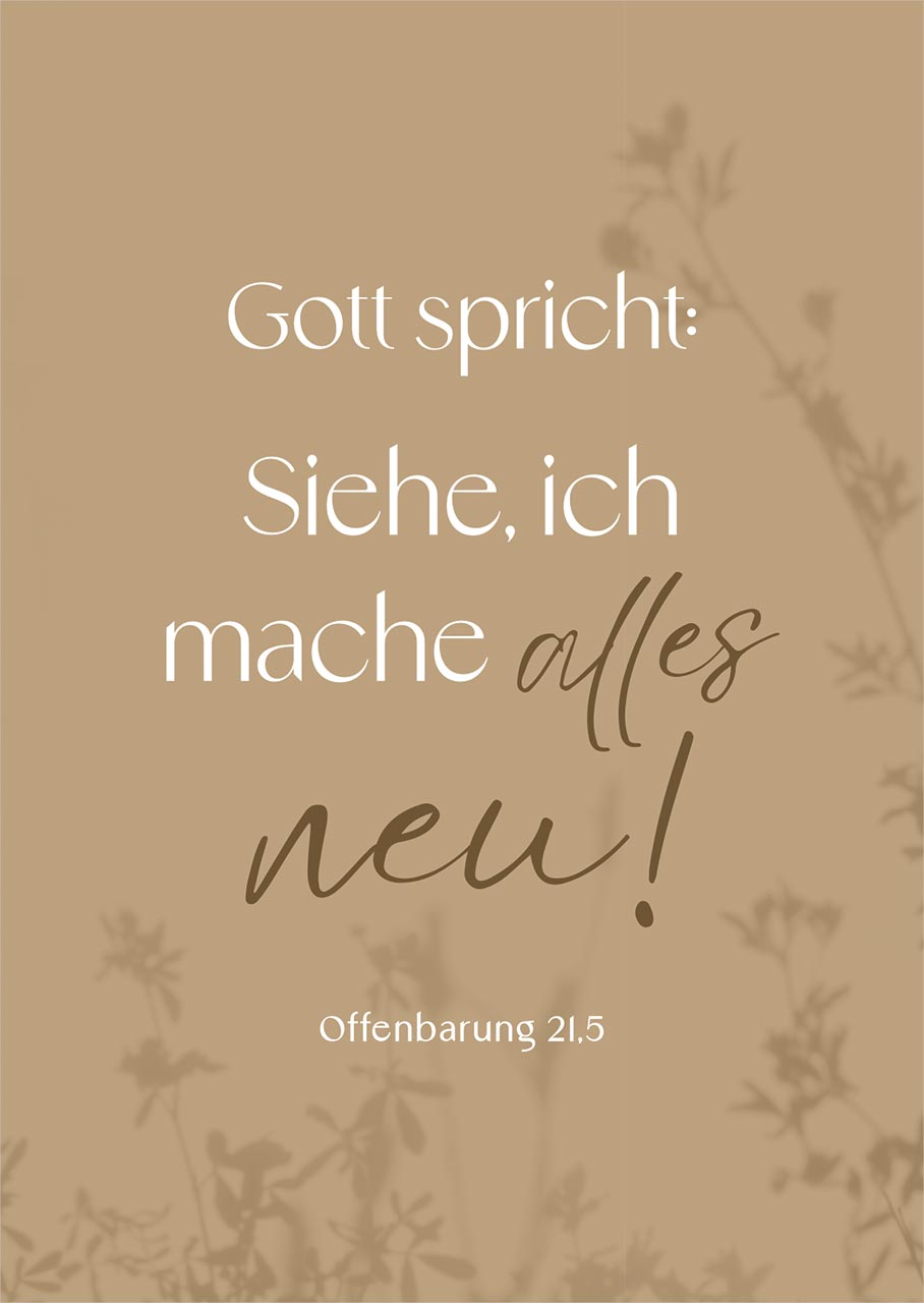 Poster A3 'Gott spricht: Siehe, ich mache alles neu!