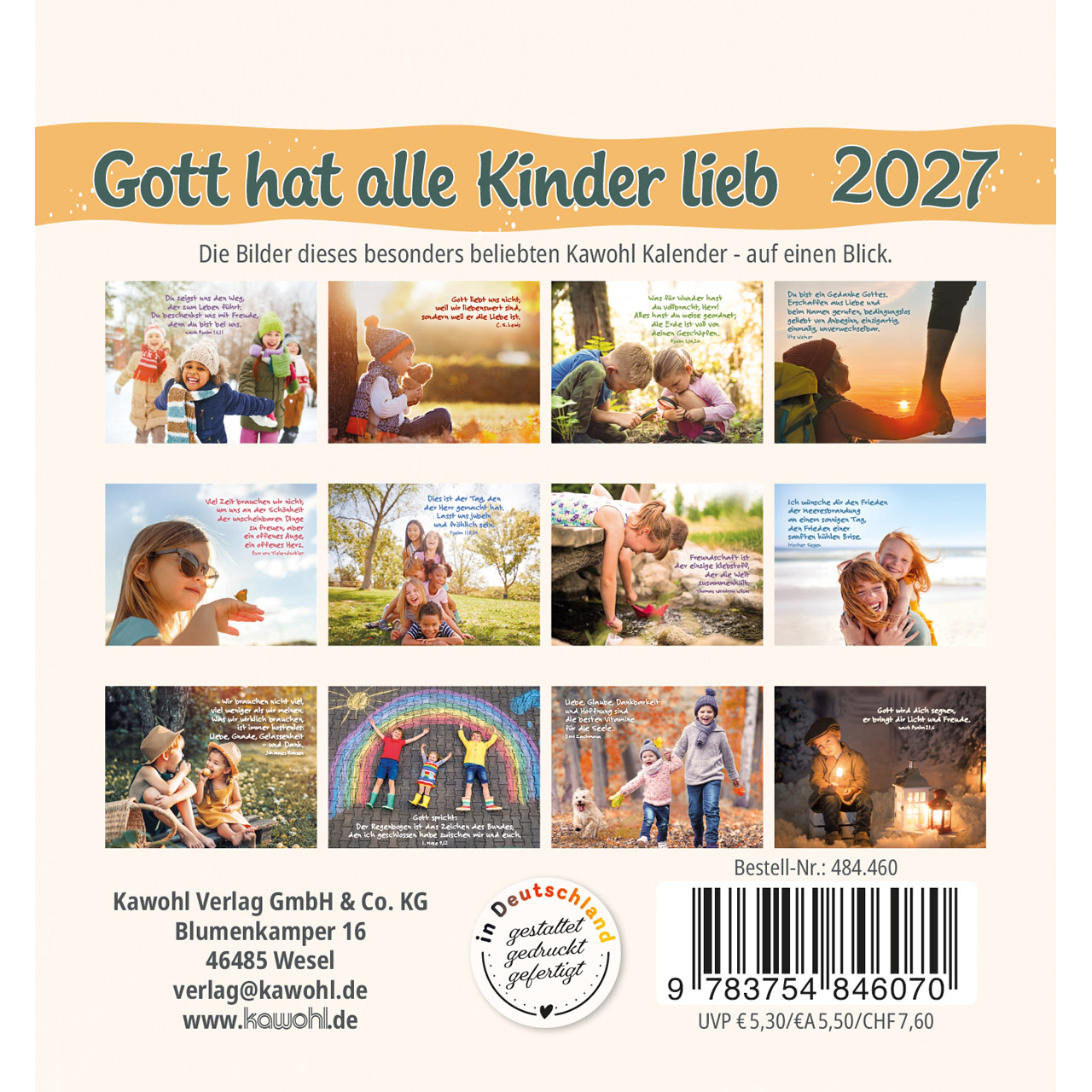 Gott hat alle Kinder lieb 2027 - Aufstellkalender