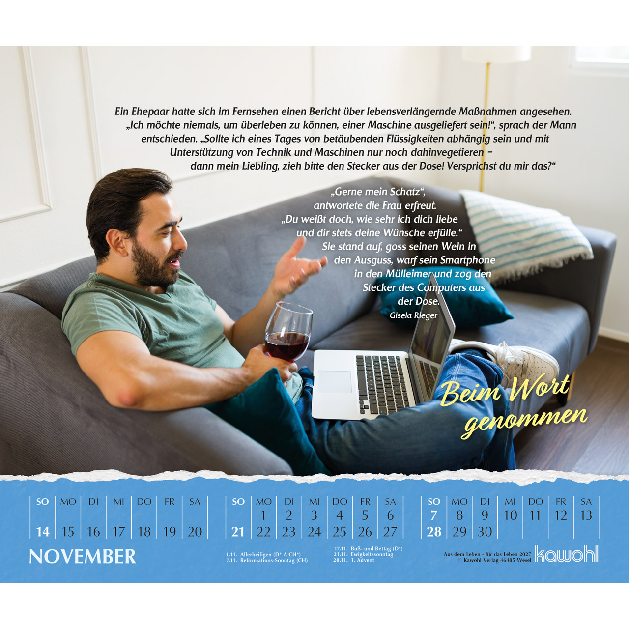 Aus dem Leben für das Leben 2027 - Postkartenkalender