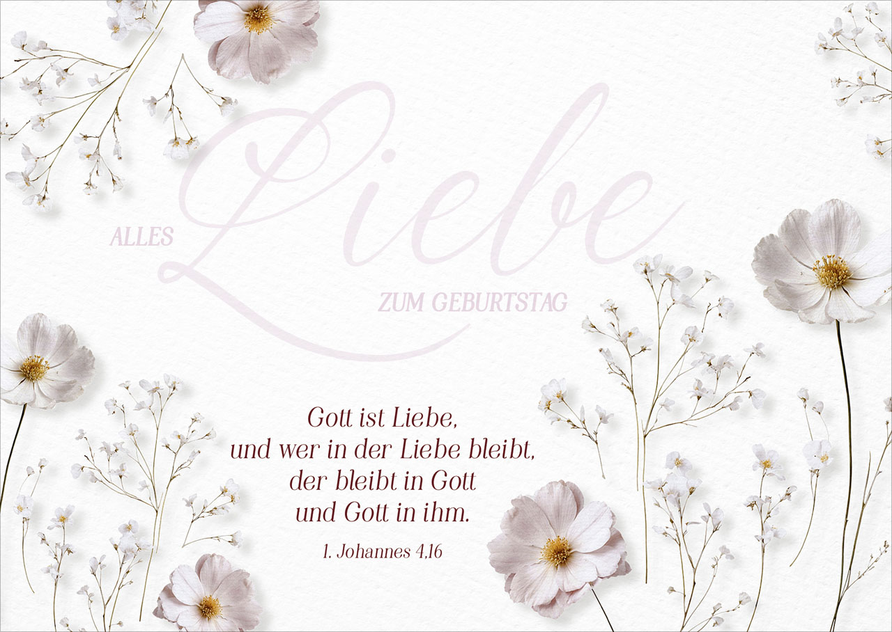Postkarte Alles Liebe zum Geburtstag 12 Ex.