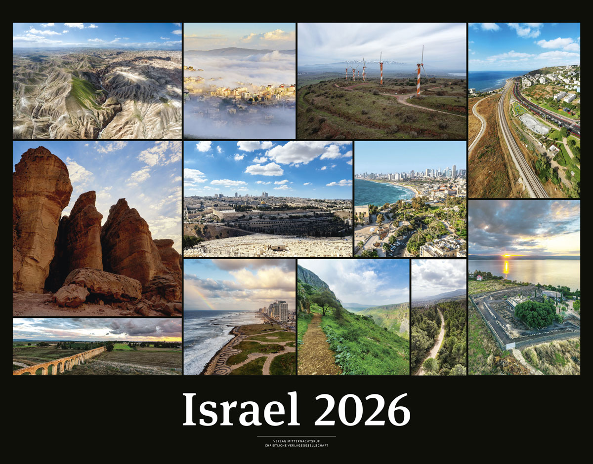 Israel 2027 - Black Version Wandkalender