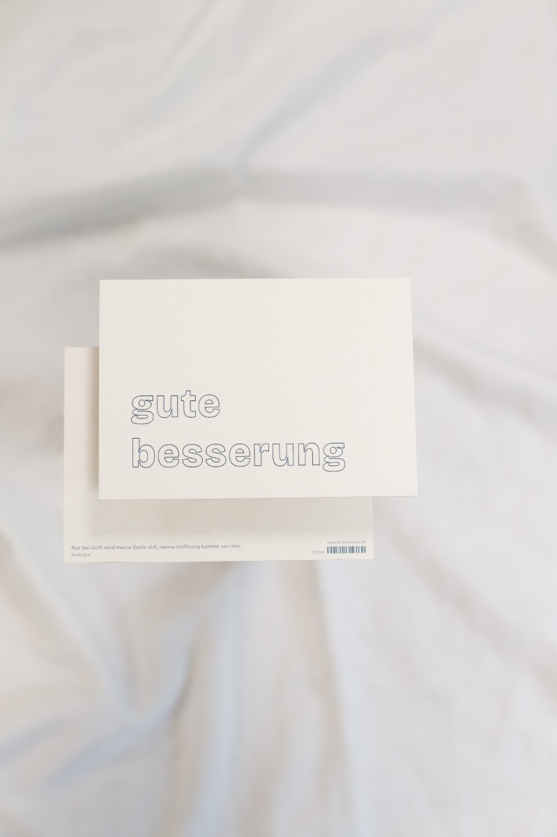Postkarte natur (Einzelkarte) - Gute Besserung