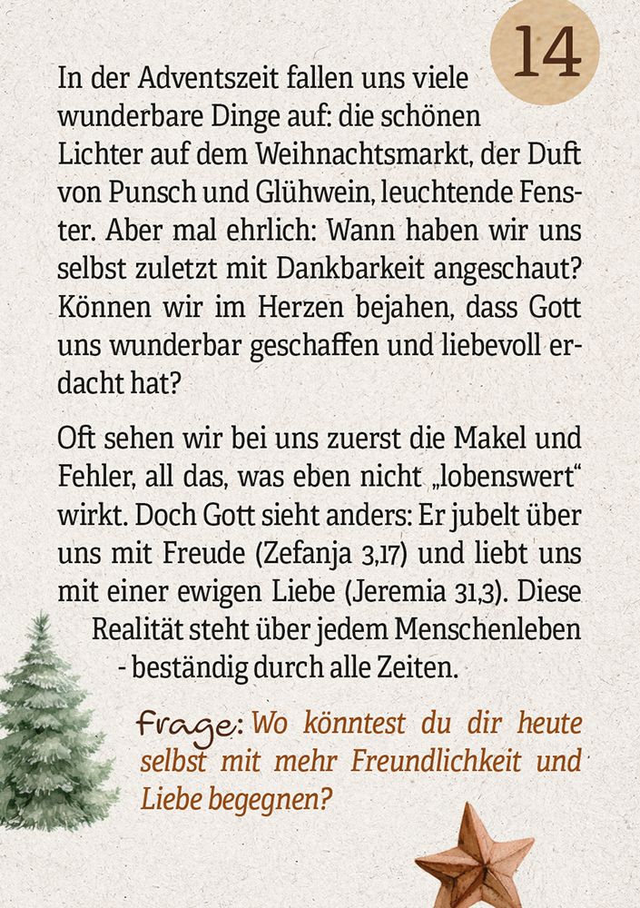 24 Herzenswege zur Krippe mit Psalm 139 - Mini-Adventskalender