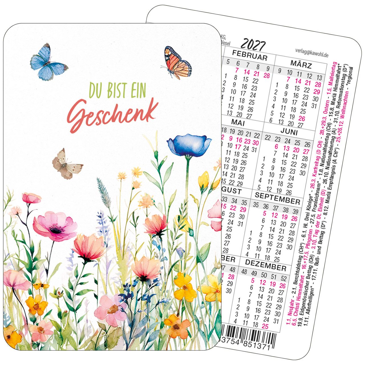 Du bist ein Geschenk 2027 - Spielkartenkalender