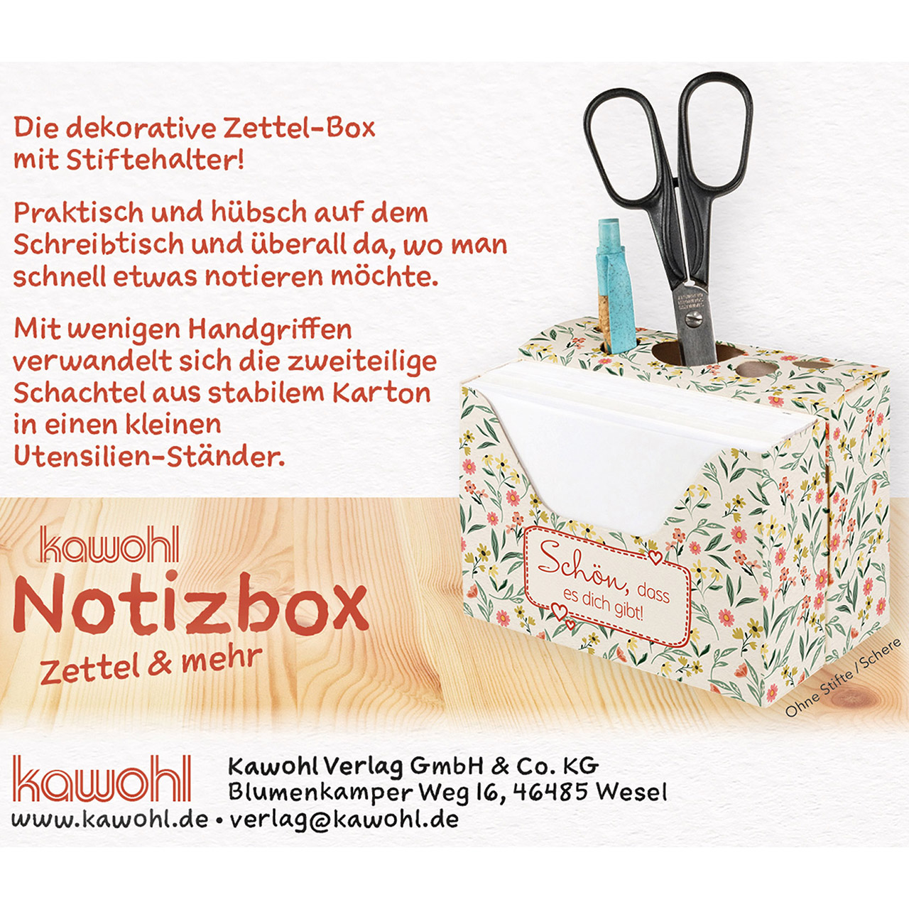 Notizbox 'Schön, dass es dich gibt!'