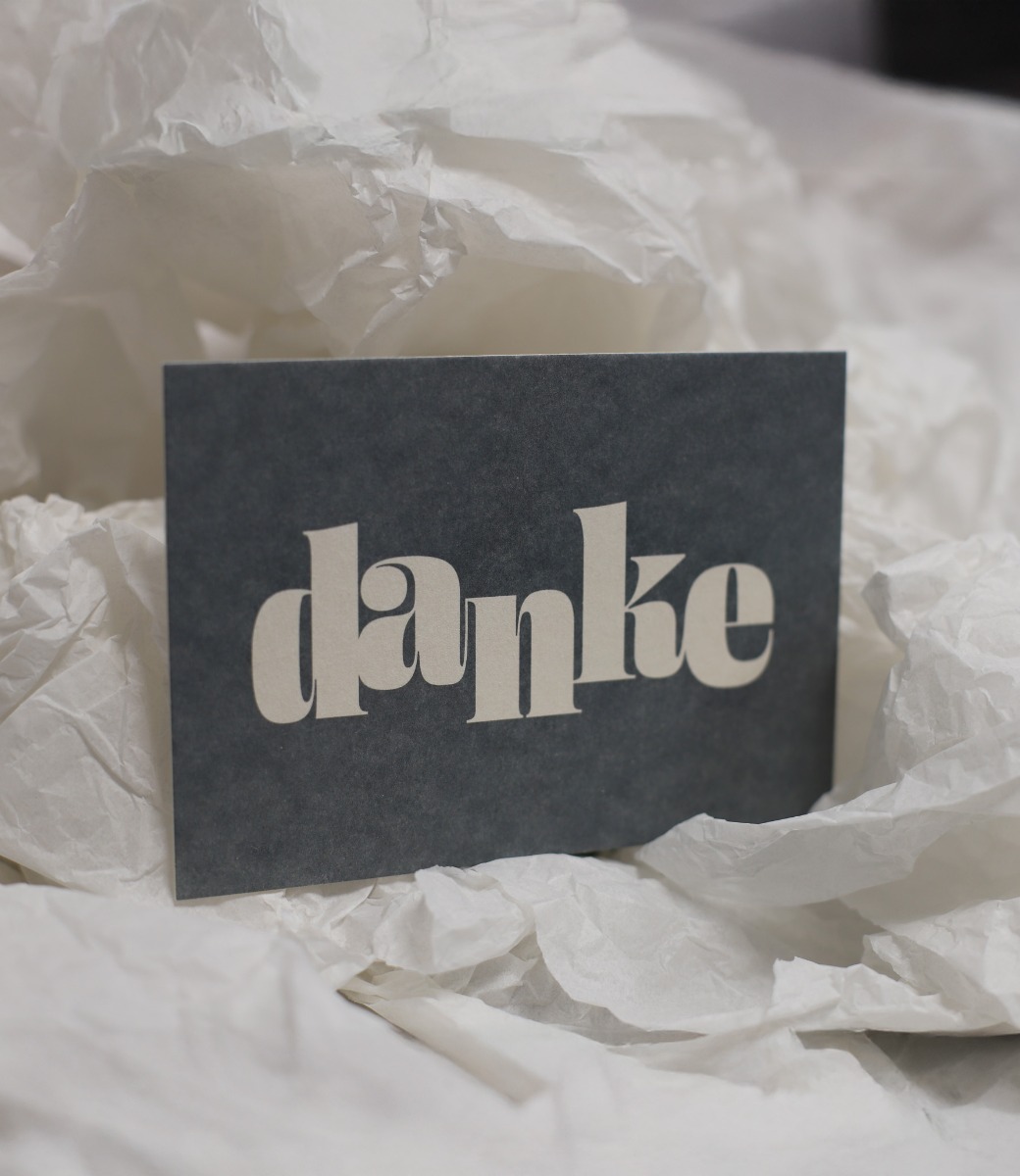 Postkarte  - Danke (Einzelkarte)