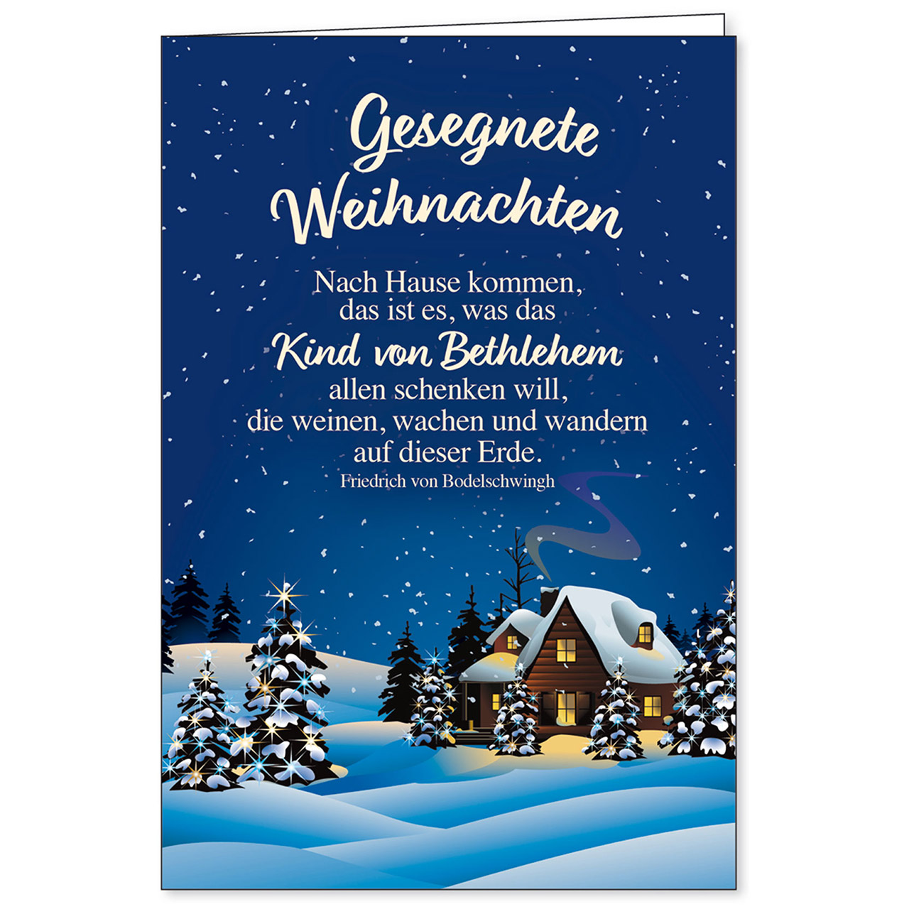 Faltkarte 'Gesegnete Weihnachten' 1x