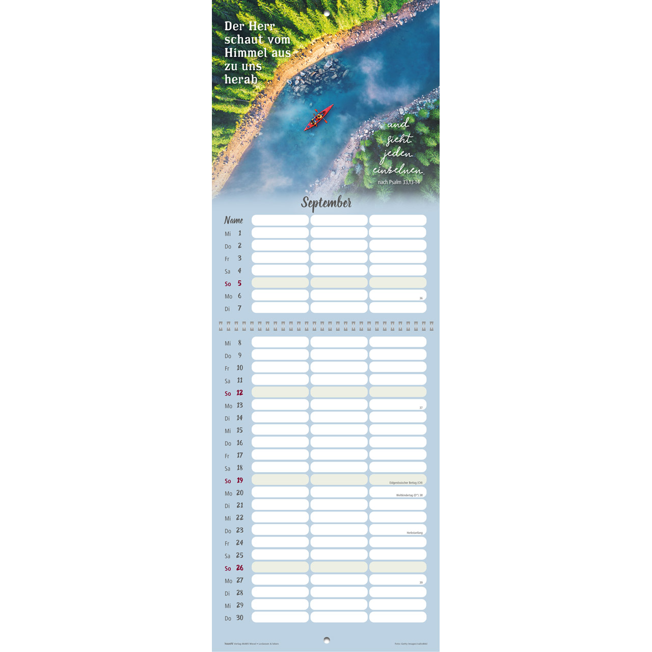 Loslassen & leben 2027 - Wandkalender Terminer