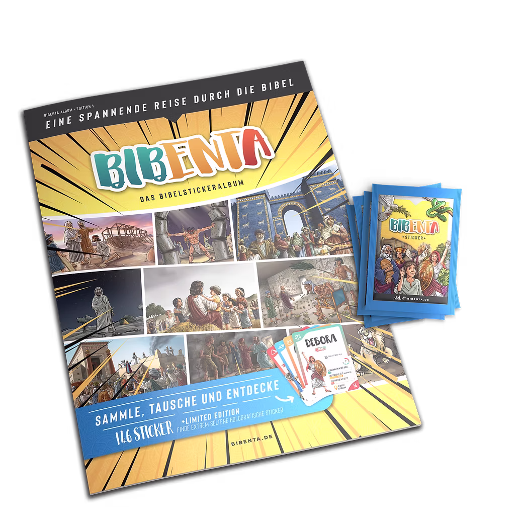 Bibenta - Bibelstickeralbum + Dispenser (5er Pack)