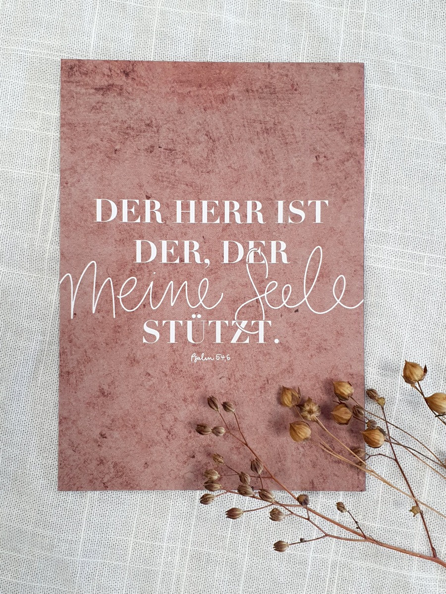 Postkarte - Der meine Seele stützt (Einzelkarte)
